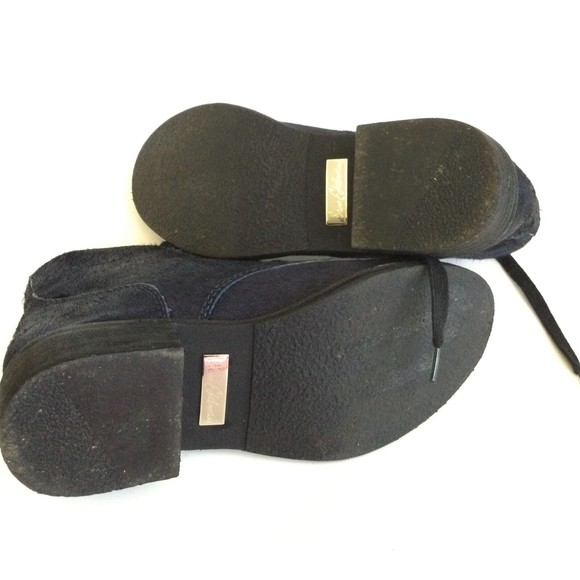 SAM EDELMAN Bleecker Ink Navy Calf Hair Lace Up Moto Ankle Boots (Size 6 M) - Picture 12 of 12